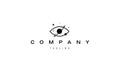 Vector logo on which an abstract image of an eye with a planet instead of a pupil and a star. Royalty Free Stock Photo