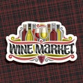 Vector logo for Wine Market Royalty Free Stock Photo