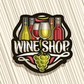 Vector logo for Wine Shop Royalty Free Stock Photo