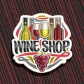 Vector logo for Wine Shop Royalty Free Stock Photo