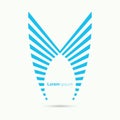 Vector logo of wings Royalty Free Stock Photo