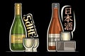 Vector logos for Japanese Sake Royalty Free Stock Photo