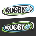 Vector logos for Rugby sport