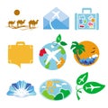 Vector logos for travel agencies Royalty Free Stock Photo