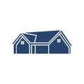 Vector logotype of house. Abstract logo design for construction company or interior design studio Royalty Free Stock Photo