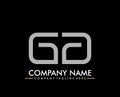 Vector logotype letter G G. luxury and elegant Company logo design concept. in gold and Silver color Royalty Free Stock Photo