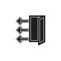 vector logout icon - exit sign or register logout button Royalty Free Stock Photo