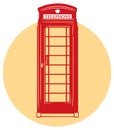 Vector London telephone booth