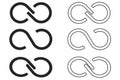 Vector loop symbol. Abstract infinity icon. Graphic logo boundless. Stock Photo