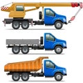 Vector Lorry Icons Set 3 Royalty Free Stock Photo