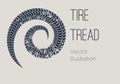 Vector Lorry Tire Tread Background Simple Transport Template for Design Project