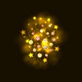 Vector Lottery Balls Glowing Explosion Cloud, Colorful Illustration, Win Prizes Concept, Gamble. Royalty Free Stock Photo