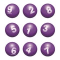 Vector Lottery / Bingo Number Balls Set - 1 to 9