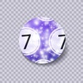 Vector Lottery Magic Ball, Shining Illustration Isolated on Transparent Background.