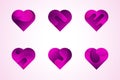 Vector love hearts icons logo set