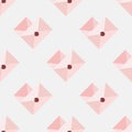 Vector love seamless pattern pink envelope. In the envelope is a card with a heart shaped mail in flat style Royalty Free Stock Photo