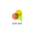 Love talk logo icon