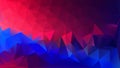 Vector Low poly abstract blue and red background, trendy, geometric, business luxury polygonal wallpaper Royalty Free Stock Photo