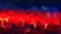 Vector Low poly abstract blue and red background, trendy, geometric, business luxury polygonal wallpaper Royalty Free Stock Photo