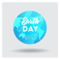 Vector Low Poly April 22 Earth Day Banner Royalty Free Stock Photo