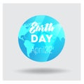 Vector Low Poly April 22 Earth Day Banner Royalty Free Stock Photo