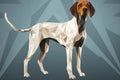Vector low poly dog illustration,  Low poly dog,  Low poly dog Royalty Free Stock Photo