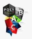 Vector low poly geometric infographics Royalty Free Stock Photo