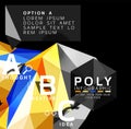 Vector low poly geometric infographics Royalty Free Stock Photo
