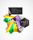 Vector low poly geometric infographics Royalty Free Stock Photo