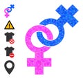 Vector Lowpoly Lesbian Pair Sign Icon and More Icons