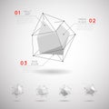 Vector low poly polygonal geometric shapes