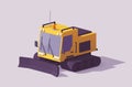 Vector low poly snowcat