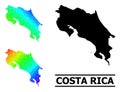 Polygonal Spectrum Map of Costa Rica with Diagonal Gradient