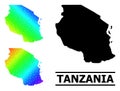 Polygonal Spectrum Map of Tanzania with Diagonal Gradient