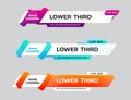 Vector lower thirds banners for titles and credits for TV and channels