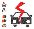 Vector Lowpoly Car Crash Icon and Similar Icons