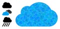Vector Lowpoly Cloud Icon and Bonus Icons Royalty Free Stock Photo