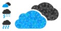 Vector Lowpoly Clouds Icon with Similar Icons