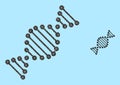 Vector Lowpoly DNA Molecule Icon Royalty Free Stock Photo