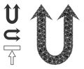 Vector Lowpoly Double Forward Arrow Icon and Other Icons
