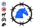 Vector Lowpoly Horse Jail Icon and More Icons