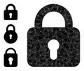 Vector Lowpoly Lock Icon and Similar Icons Royalty Free Stock Photo