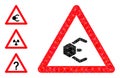 Vector Lowpoly Nanobot Warning Icon and Similar Icons
