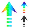 Vector Lowpoly Send Up Icon with Spectrum Gradient Royalty Free Stock Photo