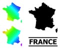 Polygonal Spectrum Map of France with Diagonal Gradient