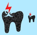 Vector Lowpoly Tooth Crash Icon