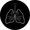 Vector lungs icon Royalty Free Stock Photo