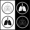 Vector lungs icons
