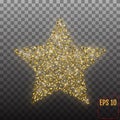 Vector luxury gold star. Element for advertising poster for rest