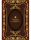 Vector luxury vintage border in the baroque style with gold floral pattern frame.